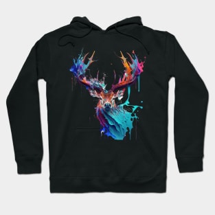 Deer Splash Art: Enchanted Fantasy Depiction #2 Hoodie